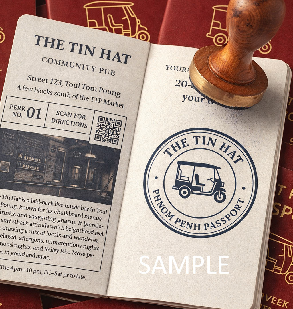 Stamp being placed in passport